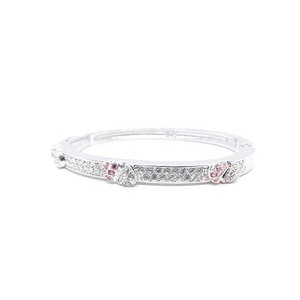  Swarovski SWAROVSKI bangle Stone Heart silver color pink /MF #OS lady's 