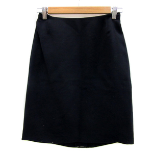  unused goods Untitled UNTITLED flair skirt knee height plain wool 9 navy blue navy /YS9 lady's 