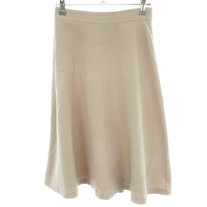  Natural Beauty Basic NATURAL BEAUTY BASIC skirt flair knee height back fastener thin plain XS beige lady's 