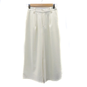  Lowrys Farm LOWRYS FARM gaucho pants wide pants 7 minute height plain F white white /YK9 #MO lady's 