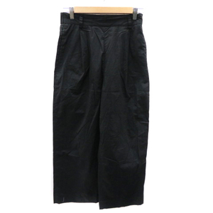  Moga MOGA gaucho pants wide pants 7 minute height plain 2 black black /YK14 #MO lady's 