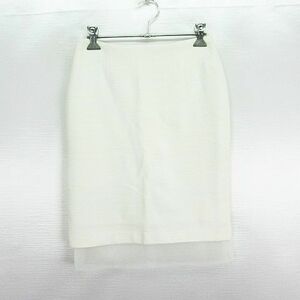  unused goods Moussy moussy skirt bottoms knee height tight pen sill hem mesh cotton 1 white *EKM lady's 