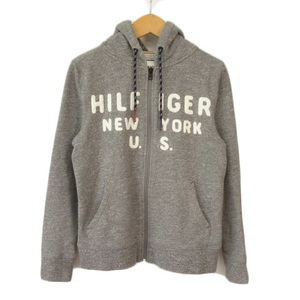 ヒルフィガーデニム HILFIGER DENIM パーカー ジップアップ スウェット XS 国内正規 グレー レディース