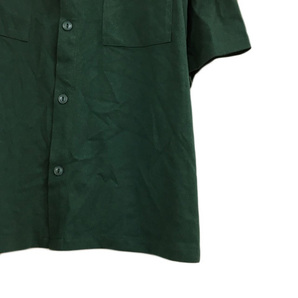 バークマンハッタン BARK MANHATTAN シャツ カジュアル スタンダード 無地 バイカラー 半袖 L 緑 黒 グリーン ブラック メンズの画像3