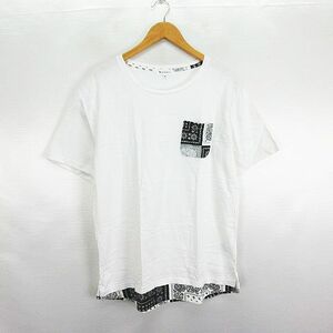  The shop tea ke-THE SHOP TK T-shirt cut and sewn short sleeves ound-necked . pocket cotton XL white *EKM men's 