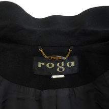 roga ロガ ピュアカシミヤ コート ステンカラー ロング 11 黒 ブラック レディース_画像4