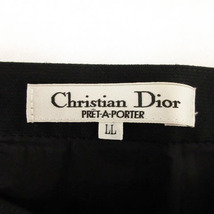 クリスチャンディオール Christian Dior PRET-A-PORTER ウール タック スカート ブラック LL 230922E レディース_画像3