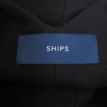 シップス SHIPS ワンピース ロング丈 長袖 Vネック サイドスリット 無地 F 黒 ブラック /FF15 レディース_画像6