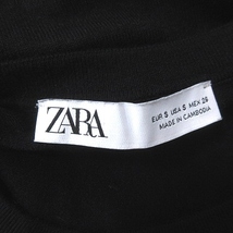 ザラ ZARA ニットセーター クルーネック 長袖 S 黒 ブラック /AU レディース_画像7