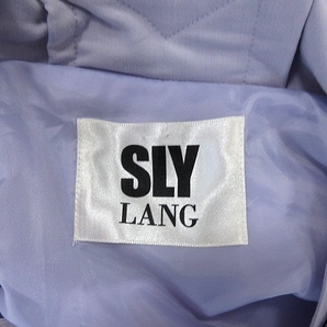スライ SLY LANG スプリングコート ロング ドレープ ダブル 総裏地 ウエストマーク F 紫 パープル /AU レディースの画像8