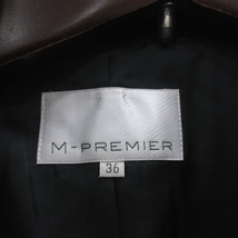 エムプルミエ M-Premier テーラードジャケット 総裏地 アンゴラ 36 黒 ブラック /AU レディース_画像6