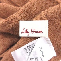 リリーブラウン Lily Brown リブニット カットソー 長袖 ハイネック ネップ F 茶 キャメル /CT レディース_画像6