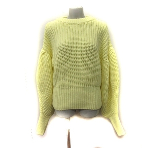  Zara ZARA вязаный свитер длинный рукав желтый цвет желтый /YI женский 