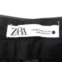 ザラ ZARA ストレートパンツ スラックス XS 茶 カーキ /MN レディース_画像5