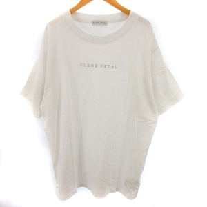 クラネ CLANE アートTシャツ カットソー 半袖 16105-1211 プリント コットン 白 ホワイト 2 M位 メンズ