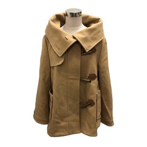  And A and A duffle coat outer ta-toru neck lining plain long sleeve 38 beige *MZ lady's 