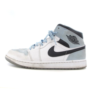 ナイキ NIKE Air Jordan 1 Mid Ice Blue Nubuck エアジョーダン1 ミッド アイスブルーヌバック DV1308-104 スニーカー 水色 ホワイト 27.5c