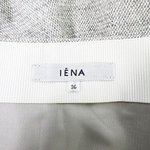 イエナ IENA スカート フレア ミモレ丈 サイドファスナー 前スリット 薄手 無地 36 グレー ライトグレー ボトムス レディース_画像8