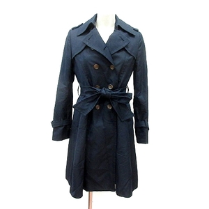  ef-de ef-de trench coat double total lining 9 navy blue navy /MN lady's 