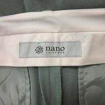 ナノユニバース nano universe スラックスパンツ 38 緑 グリーン /YI レディース_画像5