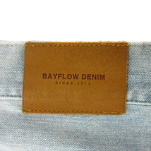 ベイフロー BAYFLOW DENIM デニムパンツ ジーンズ スリム スキニー ロング丈 ウォッシュ加工 28 ライトブルー /YS10 レディース_画像5