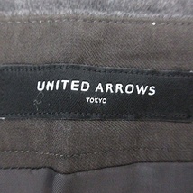 ユナイテッドアローズ UNITED ARROWS スカート フレア ひざ丈 サイドファスナー ウール 無地 40 グレー ボトムス レディース_画像6