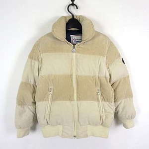 モンクレール MONCLER 70’S 80’S ヴィンテージ ダウンジャケット コーデュロイ アシックス社製 XS-S アイボリー ベージュ 希少