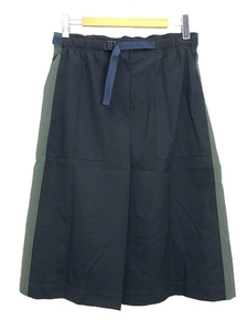 ポールスミス PAUL SMITH PS スポーティ ベルト ボトム スカート 46 大きいサイズ ネイビー 紺 ボトムス レディース
