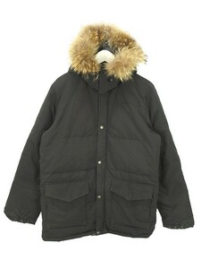 バラクータ BARACUTA ファーフード ダウンジャケット L ブラック ジップアップ アウター メンズ