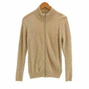  marks li feed b for men ATELIER SAB for men knitted sweater driver's knitted high‐necked Zip up wool beige 3 men's 