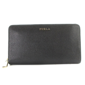 フルラ FURLA BABYLON 長財布 レザー ロゴ 黒 ブラック /SR28 レディース