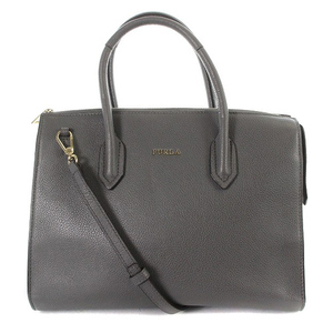 フルラ FURLA ピン サッチェル 2way ショルダーバッグ ハンドバッグ レザー グレー F7348 /SR21 レディース