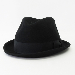 カシラ CA4LA 中折れ帽 ハット ウールフェルト 黒 ブラック XL 帽子 ■GY06 メンズ