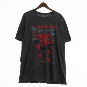 マーベル Marvel Spider-Man Legend of Arachknight Tシャツ 半袖 スパイダーマン アメコミ プリント チャコールグレー 2XL トップス ■GY0