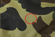 アベイシングエイプ A BATHING APE 1ST CAMO MA-1 ファースト カモ 迷彩 ロゴ プリント ブルゾン ジャケット 001LJC201008X S 緑 カーキ 23_画像4