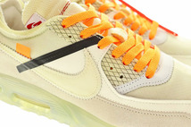 ナイキ NIKE THE 10 AIR MAX 90 OFF-WHITE 2017 27.5cm AA7293-100 ザ テン エア マックス オフホワイト 【ブランド古着ベクトル】230911_画像6