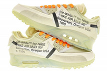 ナイキ NIKE THE 10 AIR MAX 90 OFF-WHITE 2017 27.5cm AA7293-100 ザ テン エア マックス オフホワイト 【ブランド古着ベクトル】230911_画像3