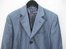 コルネリアーニ Corneliani ジャケット 44/7/R 青系 ブルー 無地 テーラード 背抜き ボタン イタリア製 メンズ_画像5