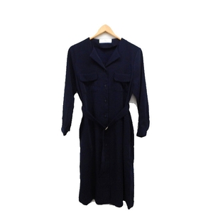 N.Natural Beauty Basic N. Natural Beauty Basic front button One-piece long height long sleeve M navy navy blue /FT43 lady's 