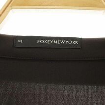 フォクシーニューヨーク FOXEY NEW YORK マットストレッチジャージー ダブルジャケット テーラード 38 茶 ブラウン 25549 /DF ■OS レディ_画像3