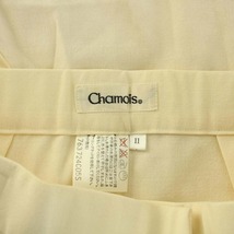 シャミー Chamois テーパードパンツ スラックス センタープレス ウール 11 L アイボリー /DK レディース_画像7