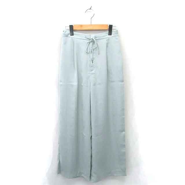 オゾック OZOC ハイウエスト パンツ ストレート ロング ジップフライ 薄手