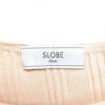 スローブ イエナ SLOBE IENA リブ ニット カットソー Tシャツ 長袖 ボートネック 無地 綿混 ベージュ /FT28 レディース_画像3