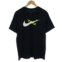 ナイキ NIKE Tシャツ サイドロゴライン スウッシュ CT7010-010 半袖 XL 黒 ブラック /DK メンズ_画像1