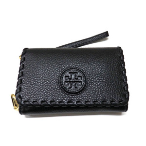 トリーバーチ TORY BURCH MARION 二つ折り財布 ウォレット レザー ブラック 黒 レディース