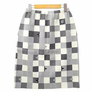  unused goods Louis Vuitton LOUIS VUITTON 2023SS pop monogram Damier knitted skirt L domestic regular goods lady's 