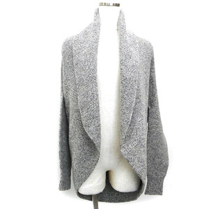  Untitled UNTITLED cardigan knitted wool rib Mix long sleeve 0 gray /NT19 lady's 