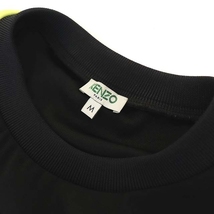 ケンゾー KENZO Classic Tiger Sweatshirts タイガー ロゴ ラインスウェット カットソー 長袖 刺繍 M 黒 白 黄 /DF ■OS メンズ_画像6