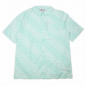 アディダス adidas グラフィック モノグラム 総柄プリントシャツ 半袖 カットソー 3XL イージーグリーン HZ4161/4 メンズ