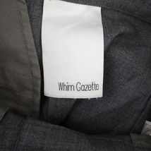 ウィムガゼット Whim Gazette ウール スラックス テーパードパンツ ストレート ベルト付き グレー 36 約S 0918 レディース_画像5